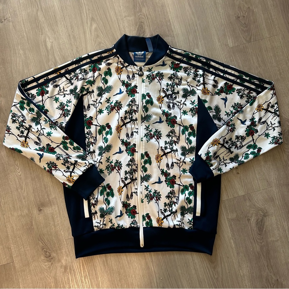 adidas Floral Track Jacket mens large. Rare